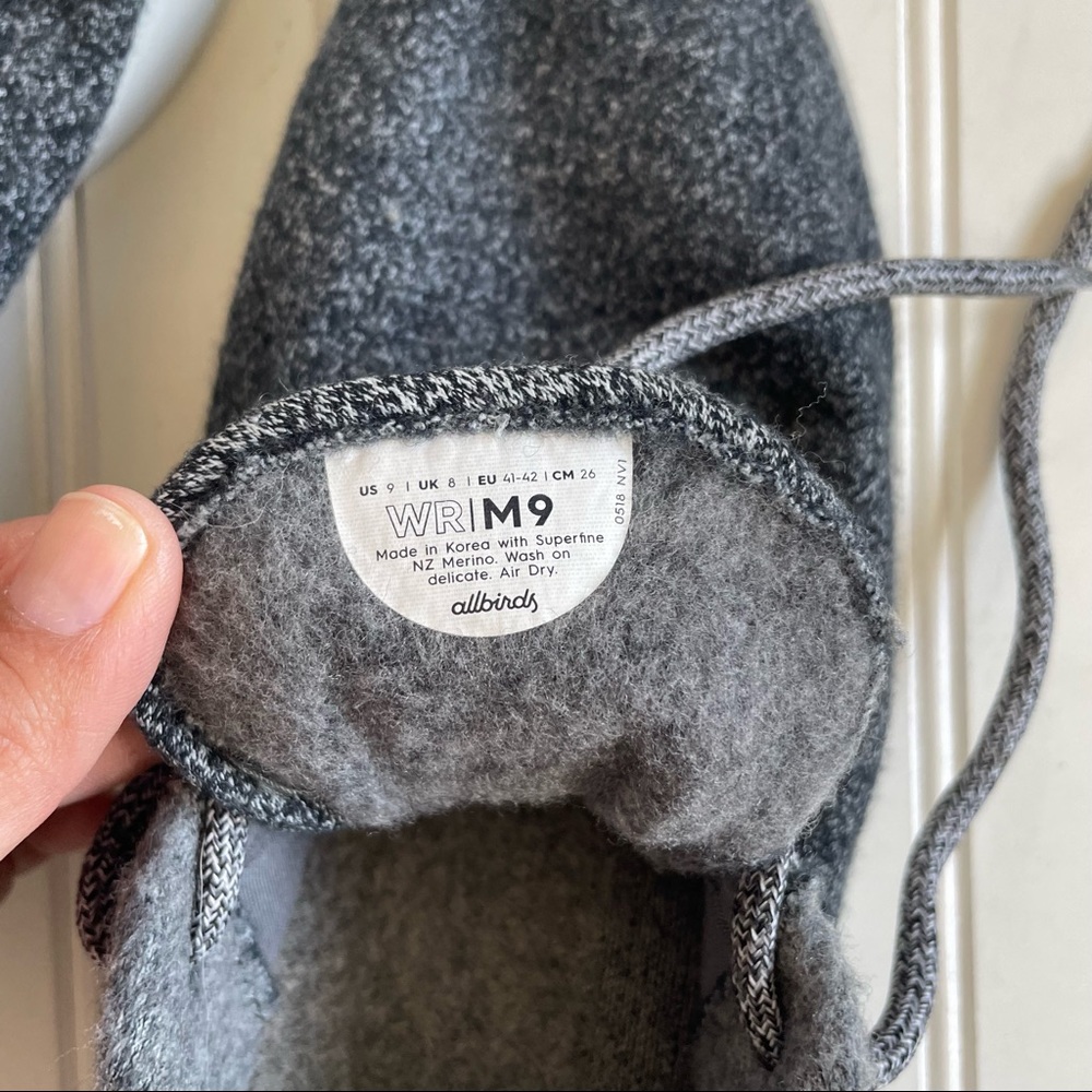 AllBirds Gray Merino Wool Lace-Up Runners Sneakers - Picture 5 of 5